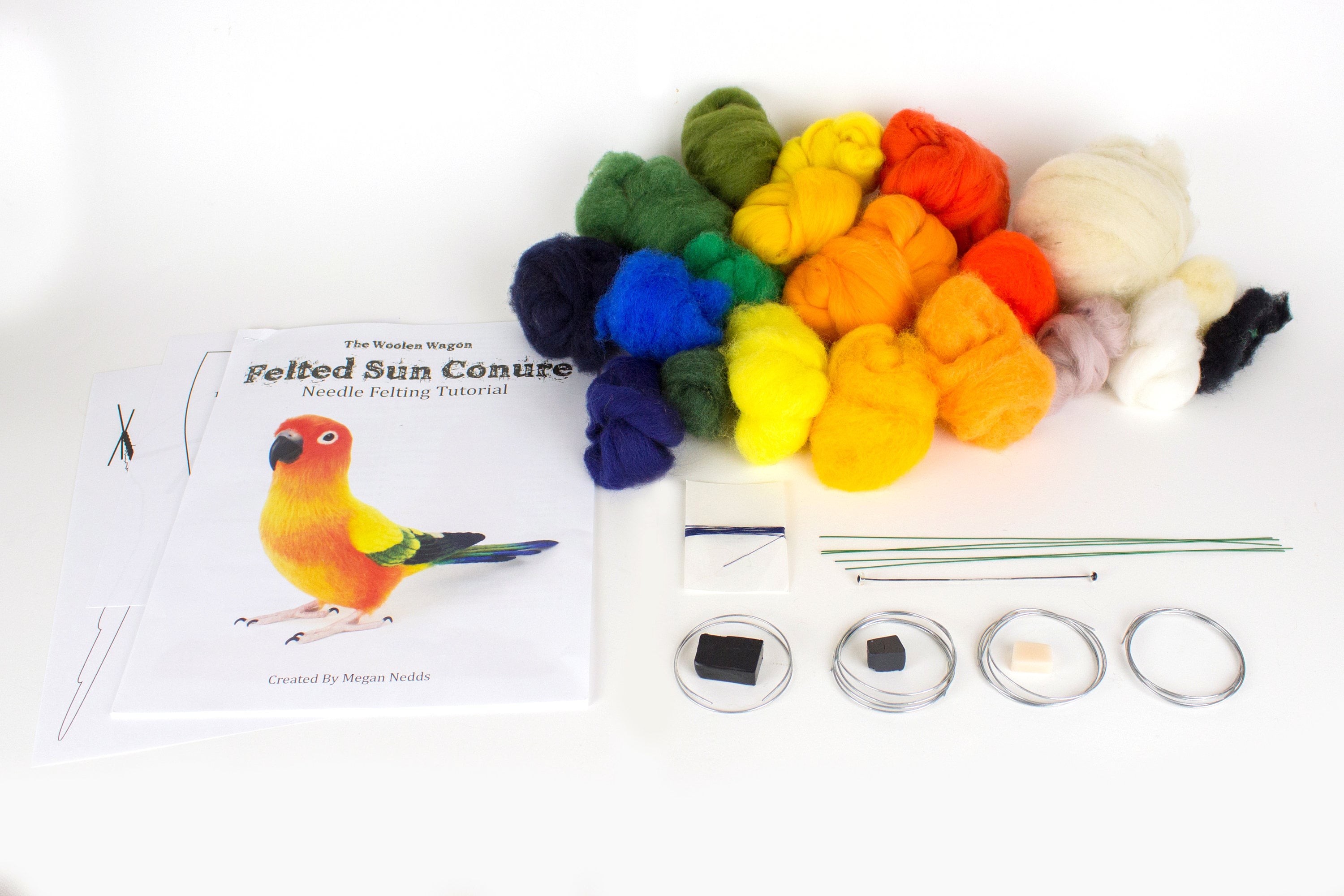 Needle Felted Sun Conure Kit and Tutorial - Etsy UK