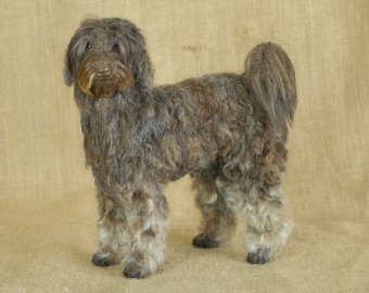 READY TO SHIP Labradoodle: Needle felted animal sculpture