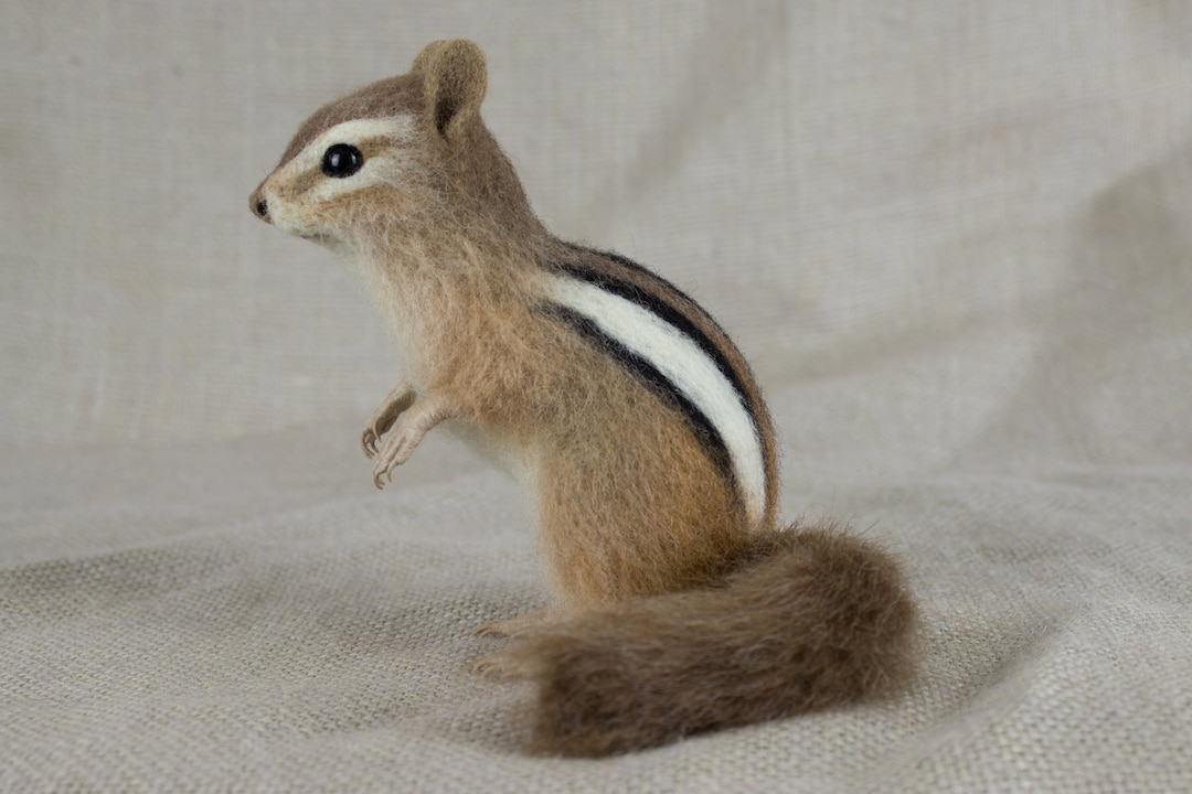 Made to Order Needle Felted Chipmunk Custom Needle Felted Animal