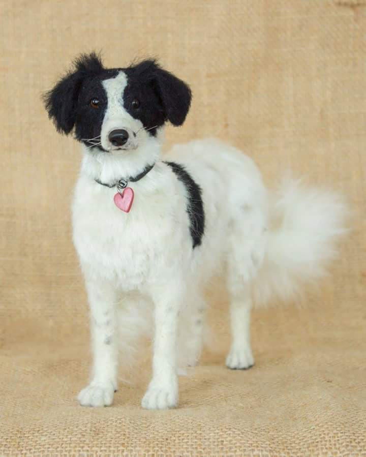 Made To Order Needle Felted Dog Long Haired Custom Needle Etsy