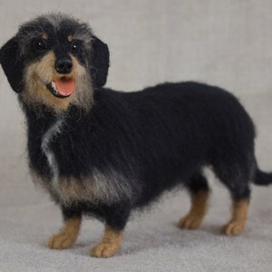 Made to Order Needle Felted Dog: Custom needle felted animal sculpture