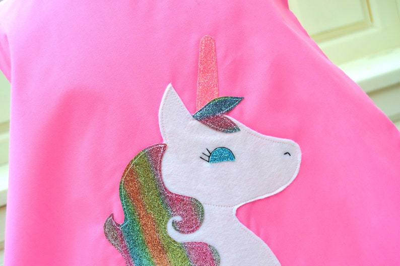 Rainbow unicorn superhero cape and mask set image 2