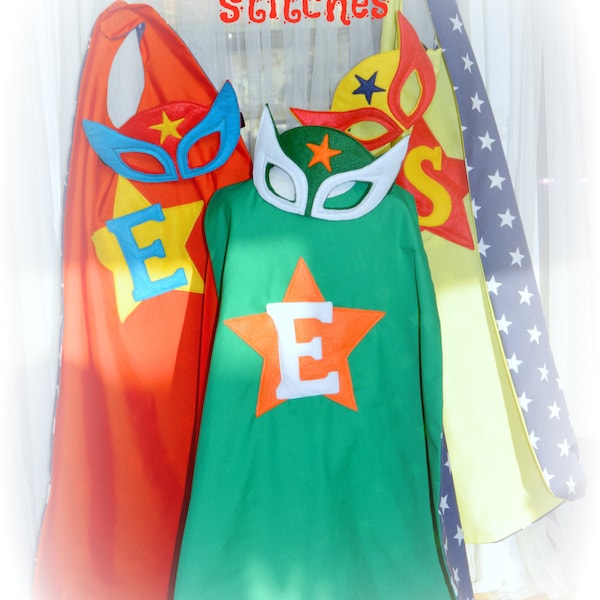 Personalised Superhero Cape and Mask Set