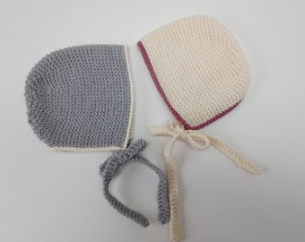 Knitting Pattern for Simple Baby Bonnet