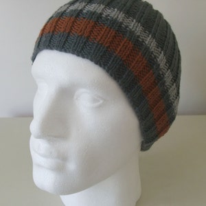 Knitting Pattern  PDF for Men&#39;s &quot;Shale&quot; Beanie in ENGLISH only