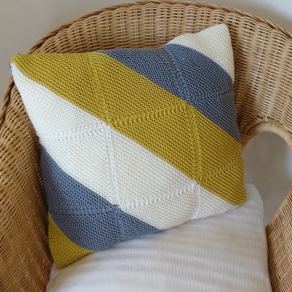 Modèle de tricot pour la housse de coussin On The Diagonal