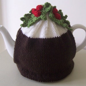 Knitting pattern  PDF for Christmas Pudding Tea Cosy in ENGLISH only