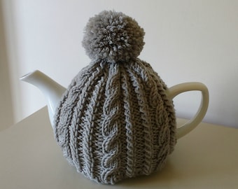 Knitting Pattern for Cable Tea Cosy