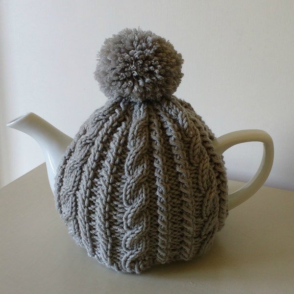 Knitting Pattern for Cable Tea Cosy
