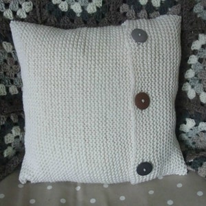 Knitting Pattern  PDF for Simple Cushion Cover