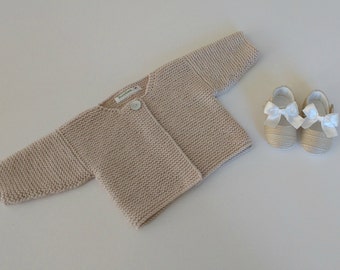 Knitting Pattern for Simple Baby Cardigan