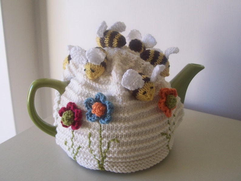 Knitting Pattern for busy Bees Tea Cosy Etsy