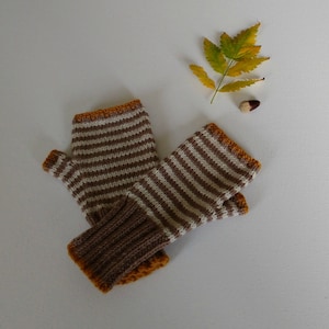 Knitting Pattern  PDF for Autumn Fingerless Gloves in ENGLISH only