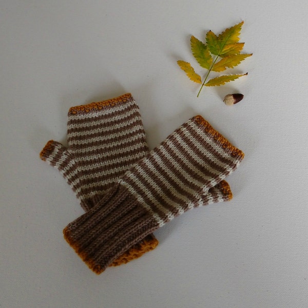 Knitting Pattern for Autumn Fingerless Gloves