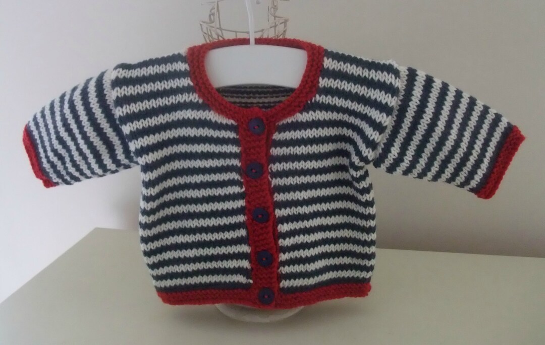 Knitting Pattern for nautical Baby Cardigan - Etsy