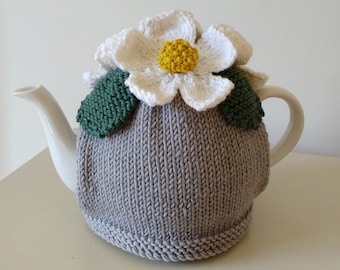 Knitting Pattern for Daisies Tea Cosy