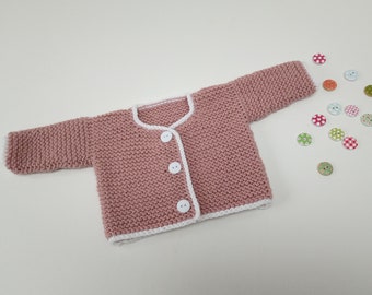 Knitting Pattern PDF for Hope Premature Baby Cardigan