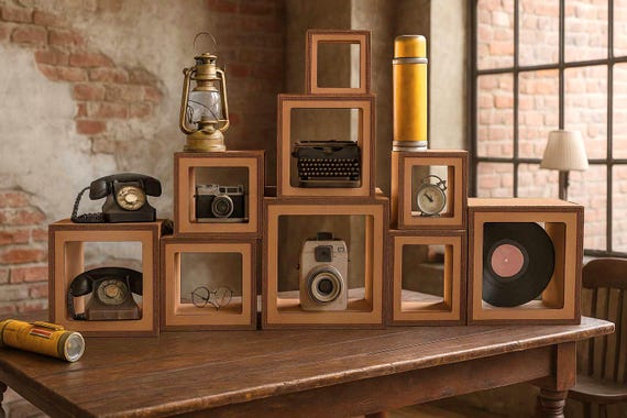 Set 3 Espositori Decorativi In Legno Con Frasi Amorevoli - Sagome Casa Moderna Per Scaffali E Credenze, Arredamento Dal Design Scandinavo - 5