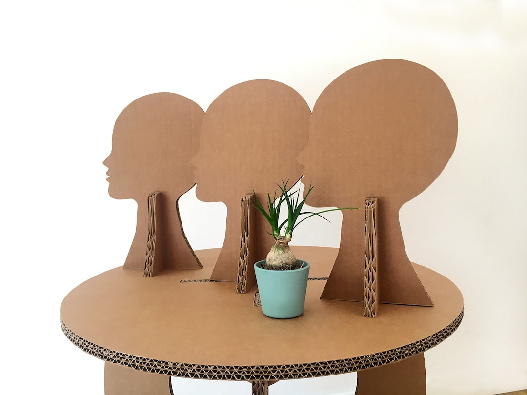 Tête De Mannequin En Rotin - Présentoir à Chapeaux Et Bandeaux - Hauteur 30 Cm