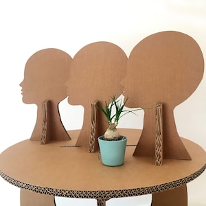 3 Espositori cappelli per negozio, manichino testa di donna, porta cappelli, porta berrette, espositore testa per mercatino