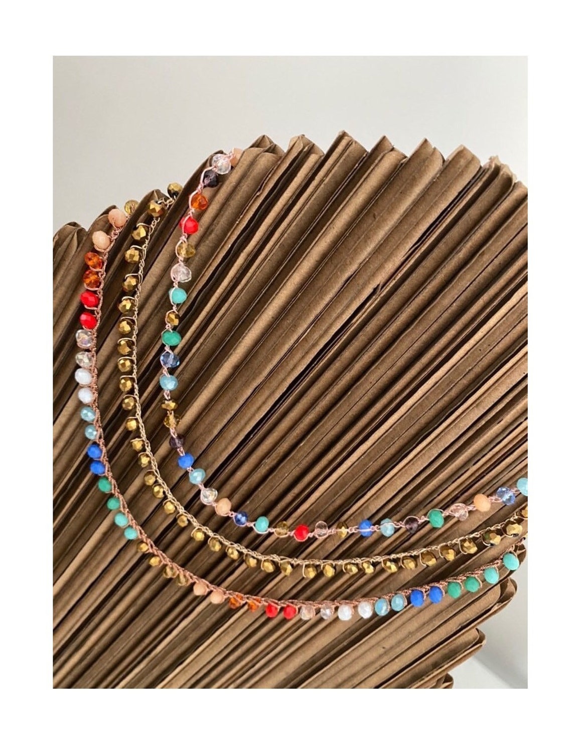 Necklace display stand Cardboard necklace holder boho Jewelry Etsy