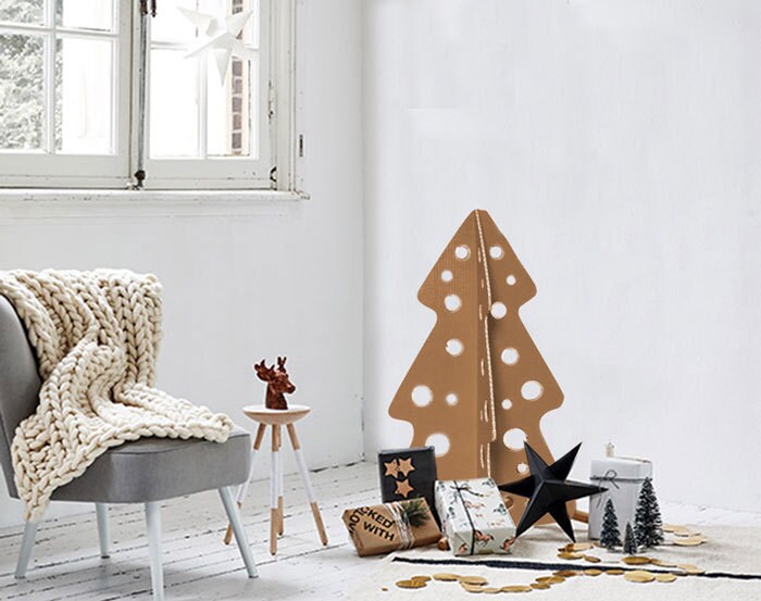 2022 Christmas Tree Pickup In Montara Ca 40 Cardboard Christmas Tree Modern Holiday Tree Eco | Etsy New Zealand