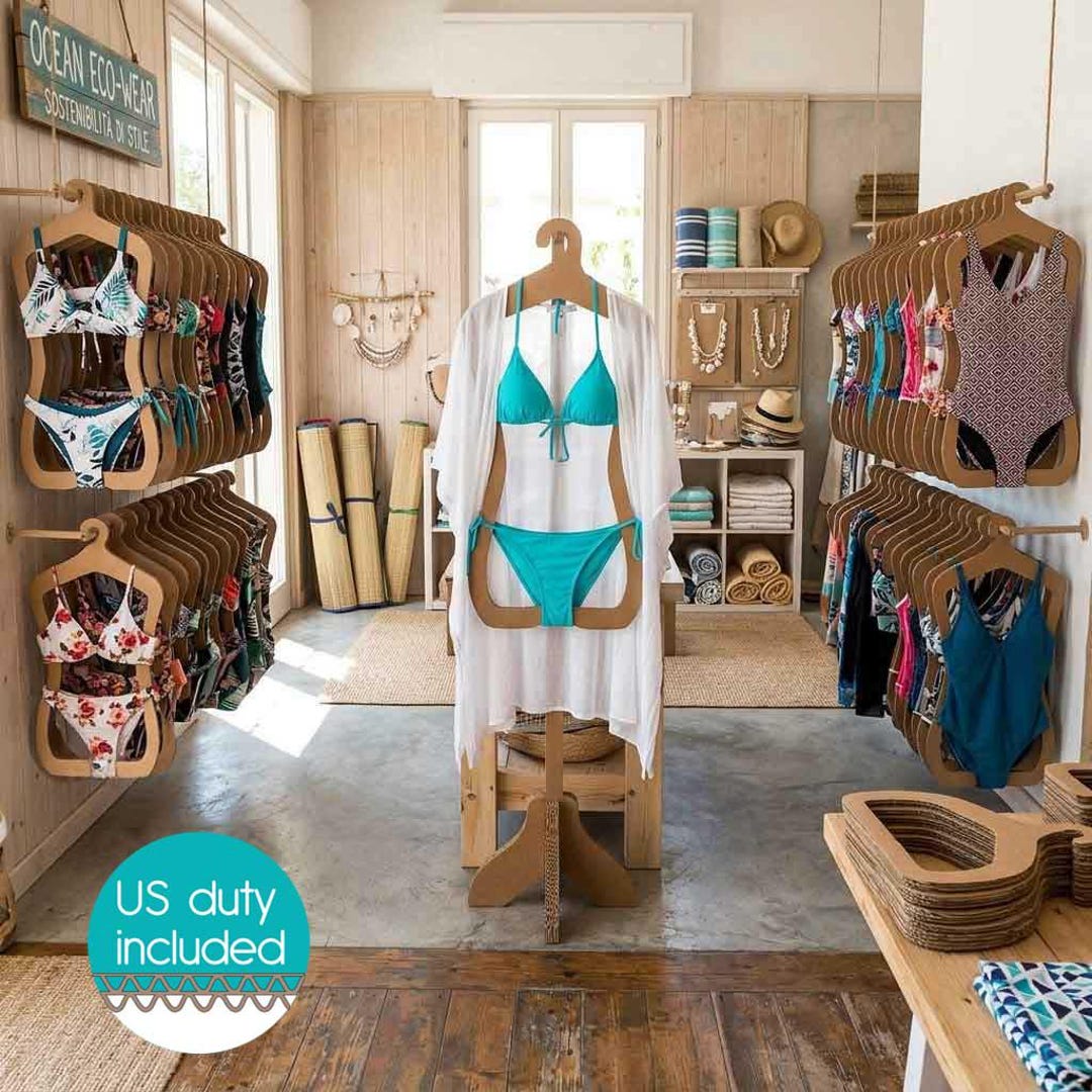 女性用額入り衣装ハンガー50個セット｜ブティックや展示会向けの 