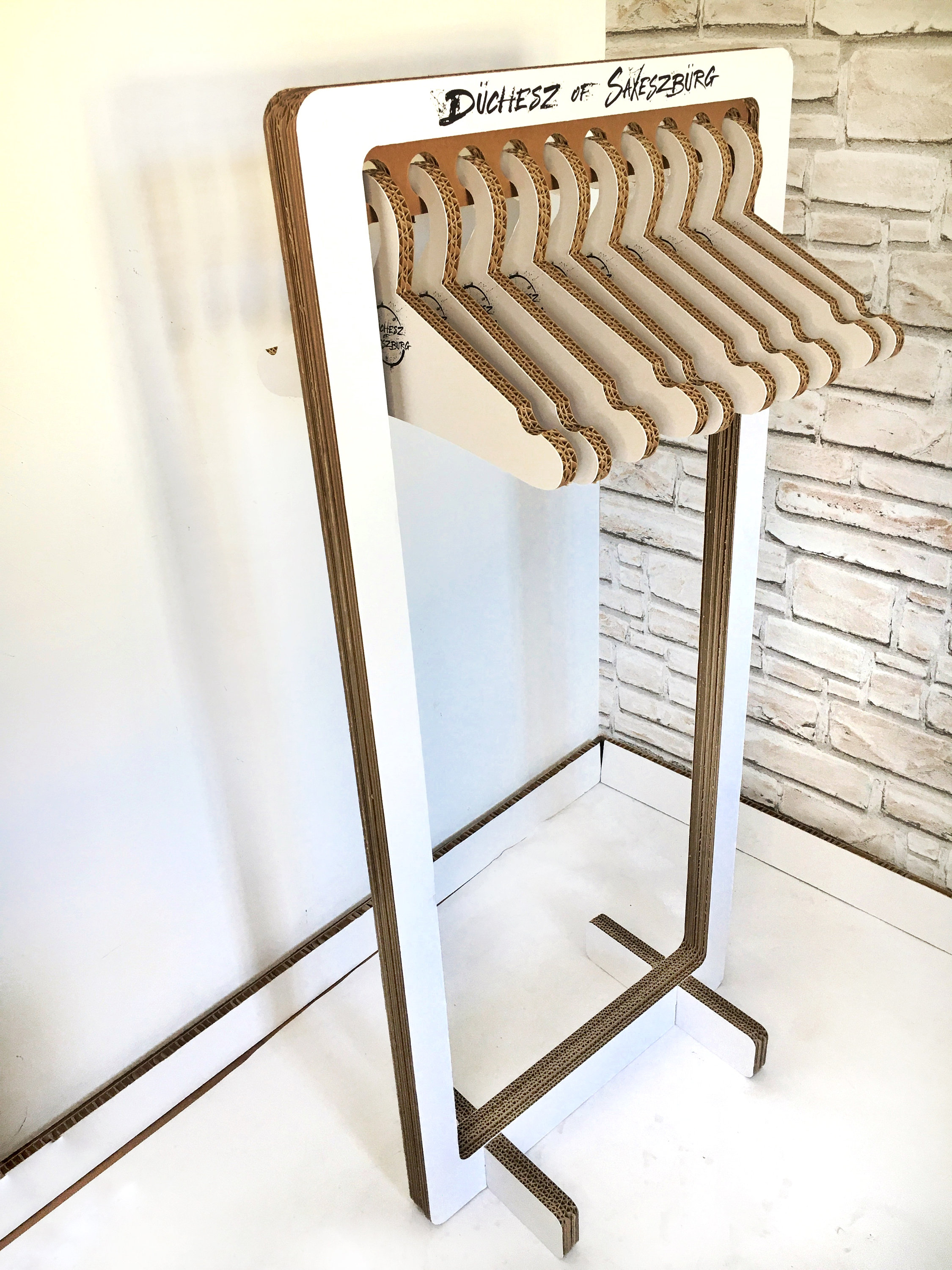 Cardboard clothing rack Coat rack retail clothing display Etsy