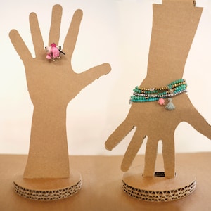 Mano espositore per gioielli, porta anelli, porta bracciali e orologi, espositore mano per vetrina gioielleria, per mercatino artigianale