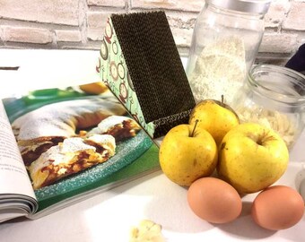 Kitchen tablet stand, Farmhouse Recipe stand, recipe book stand, eco cardboard stand, cardboard ipad cell stand, sustainable design