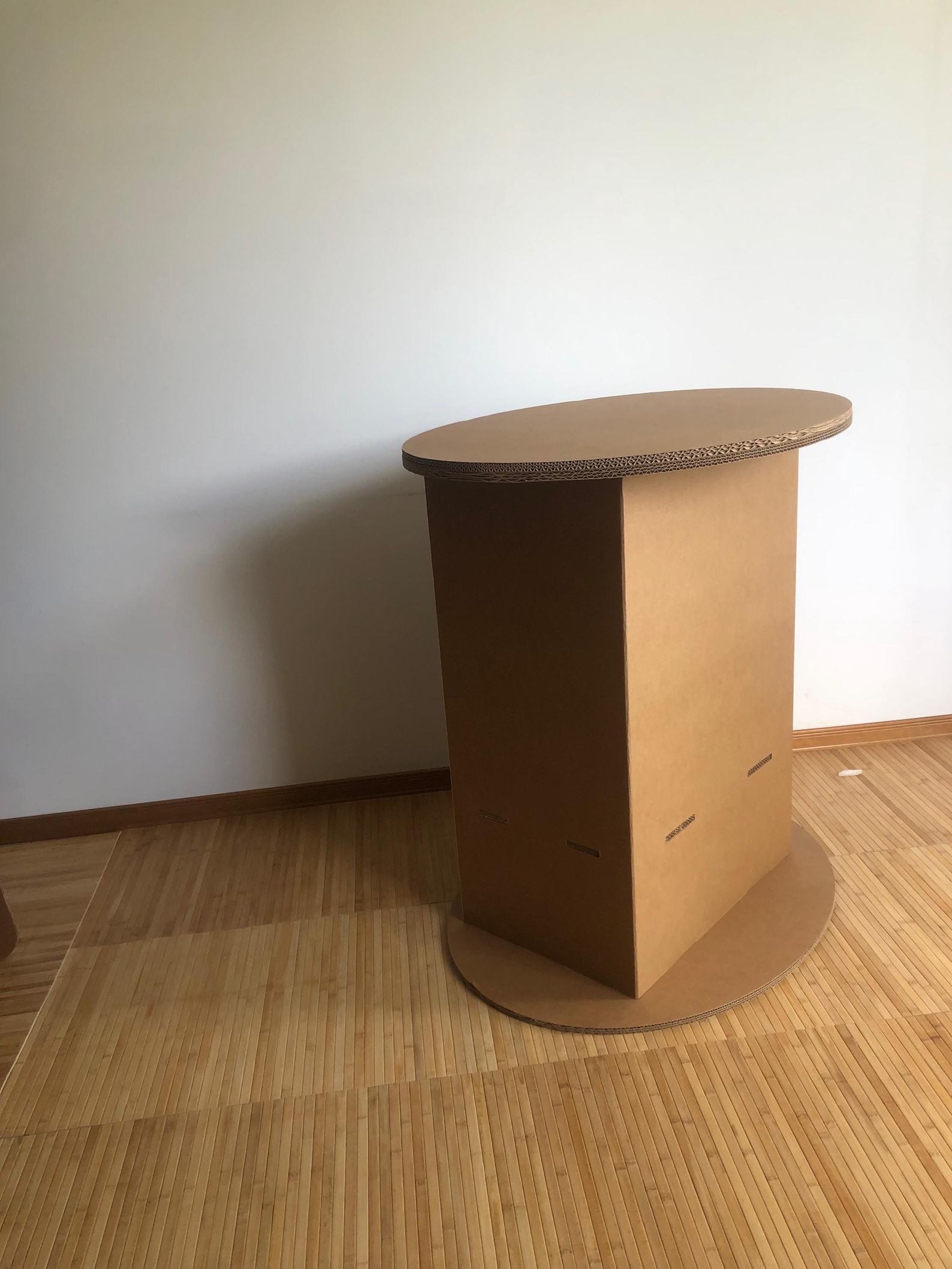 Sleek Round Cardboard Display Table With Branded Front -gift Wrapping ...