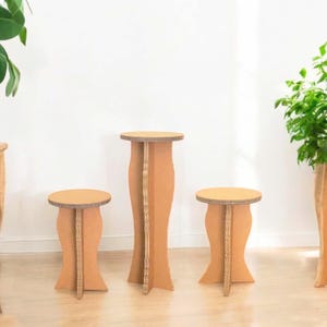 Innovative Cardboard counter Stool for Stylish Trade Show Booths and Pop-up Events