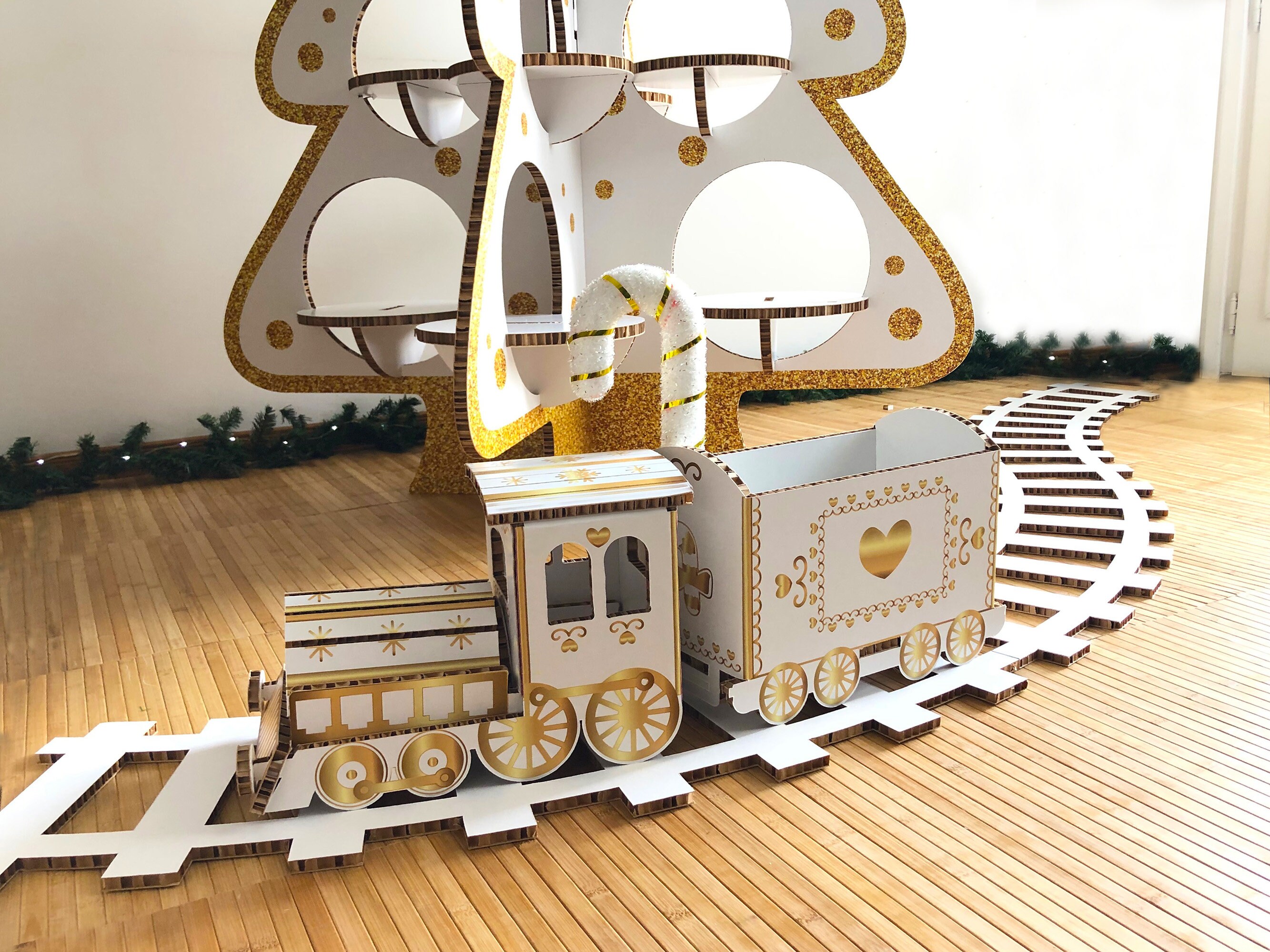 Exploded Train Decor Big Christmas Train Ornament, Holiday Decor, Christmas Gift Train ...