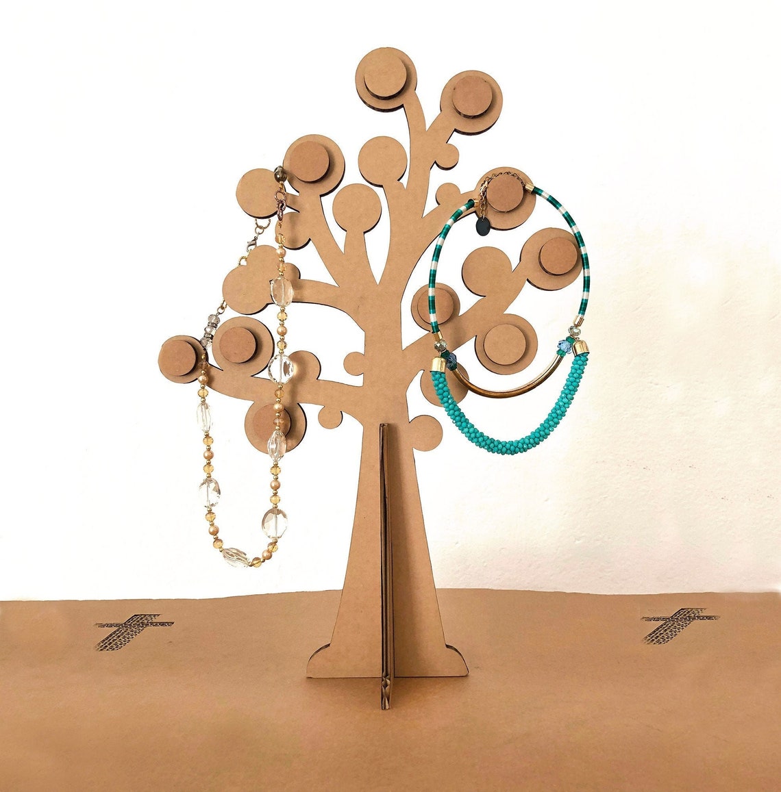 Cardboard Jewelry Tree Stand Jewelry Display Necklace Tree Etsy