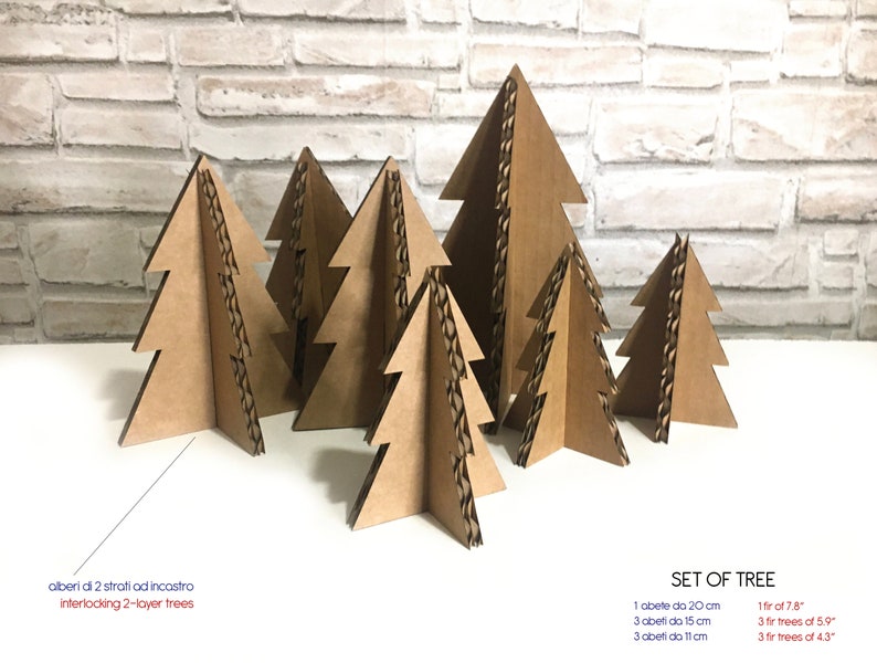 Modern Christmas Village Set Sustainable Christmas Ornament Etsy