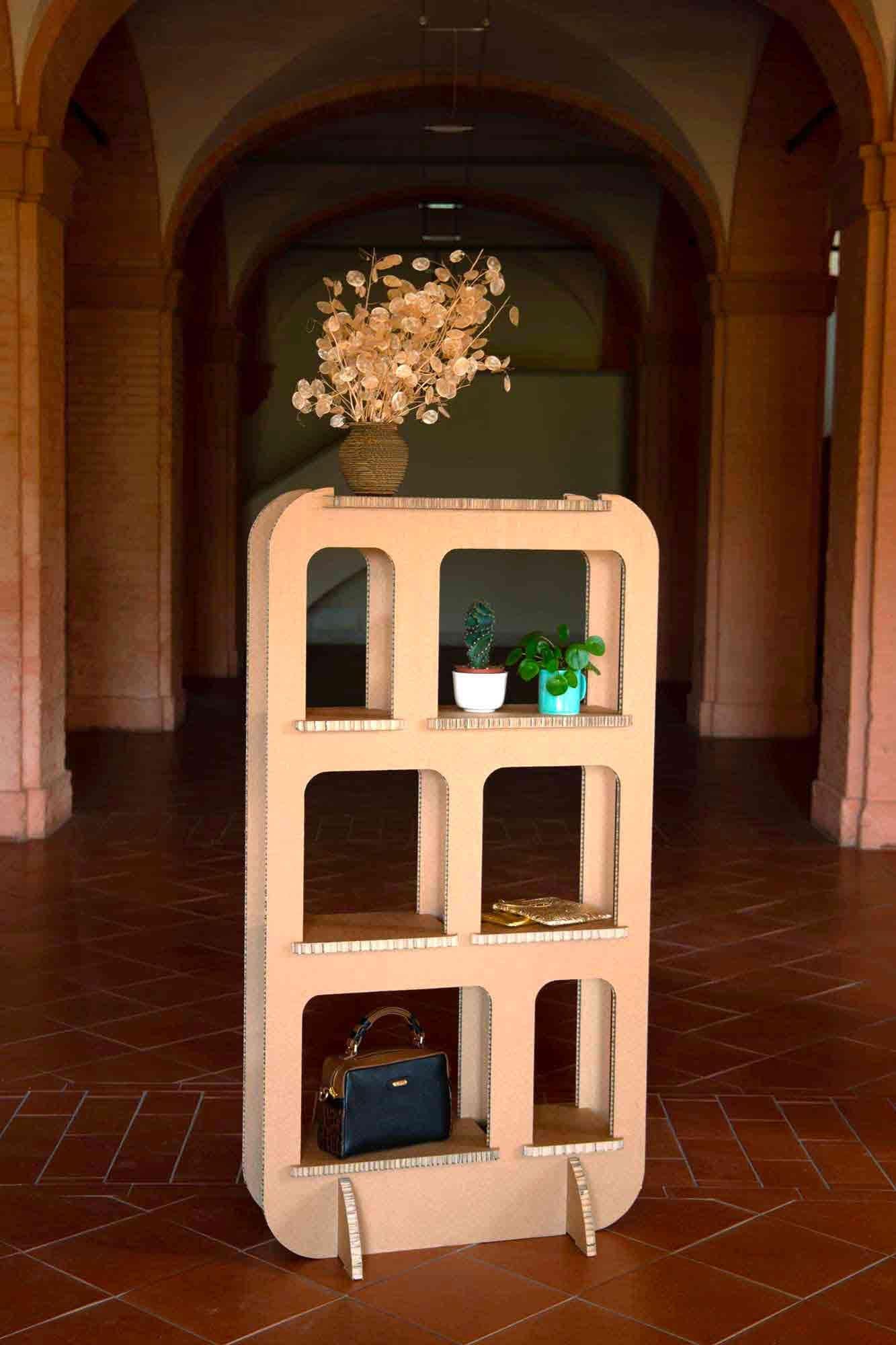 Mosaico cardboard display – Eco-friendly trade show shelf for fairs, craft shows, retail shops and pop up events