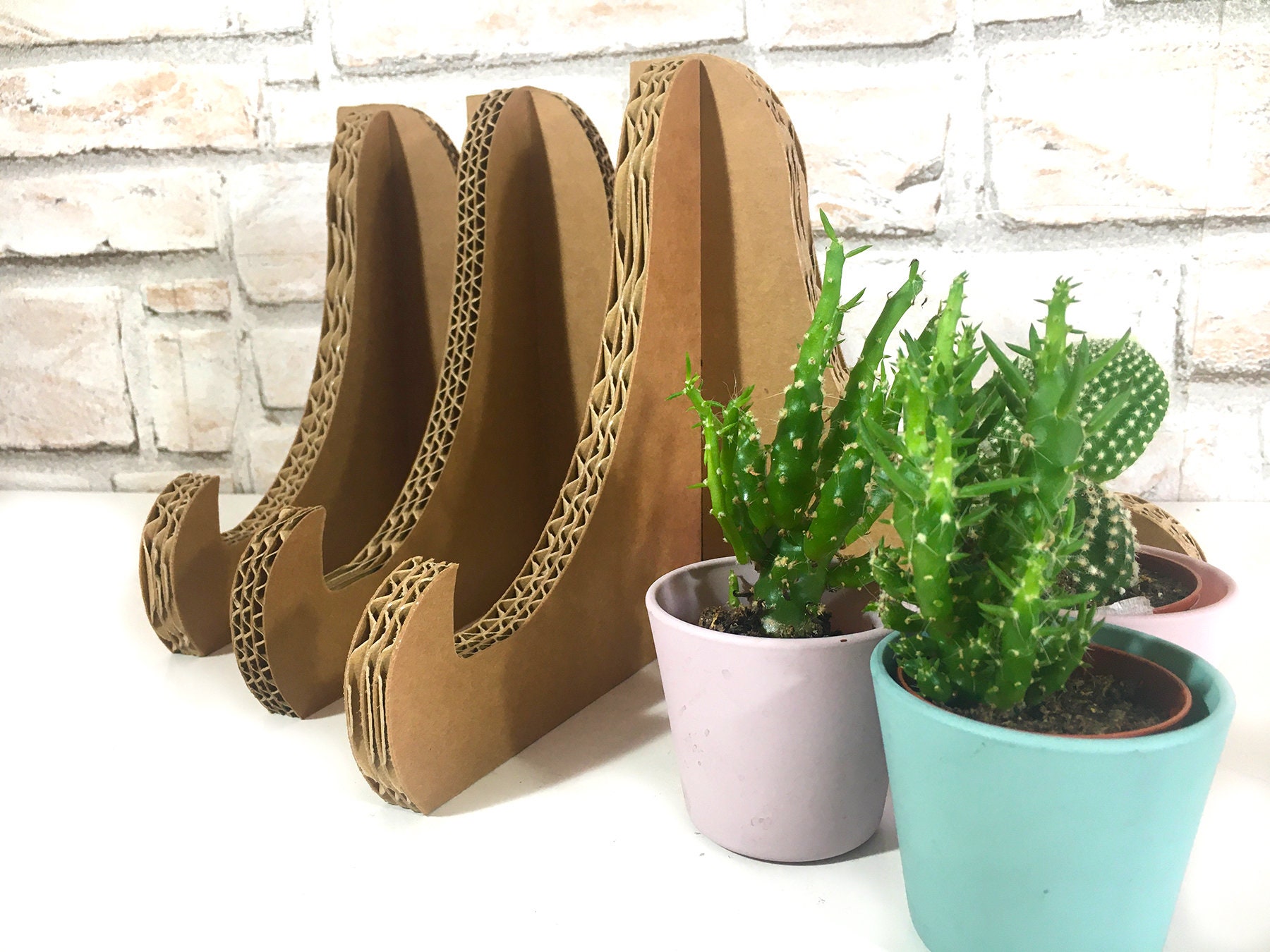 3 Plate Stand Cardboard display Easel Plate Display Stand Etsy