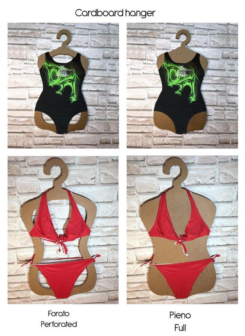 3 Cardboard swimsuit hangers body form hanger bikini hanger Etsy