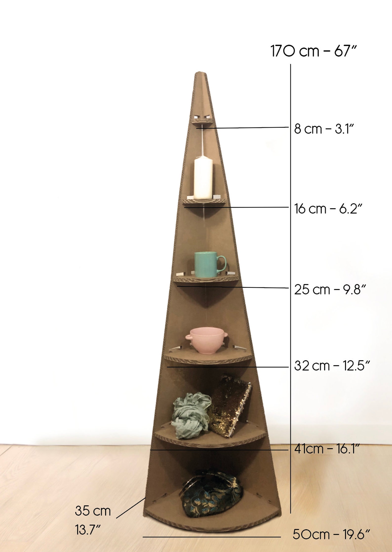 Corner Shelf Display Stand Cardboard Display Shelf Tree Etsy