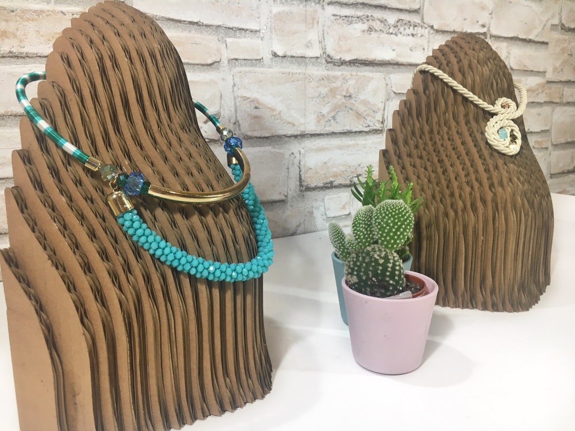 Necklace Display Stand Cardboard Necklace Holder Boho Jewelry Etsy