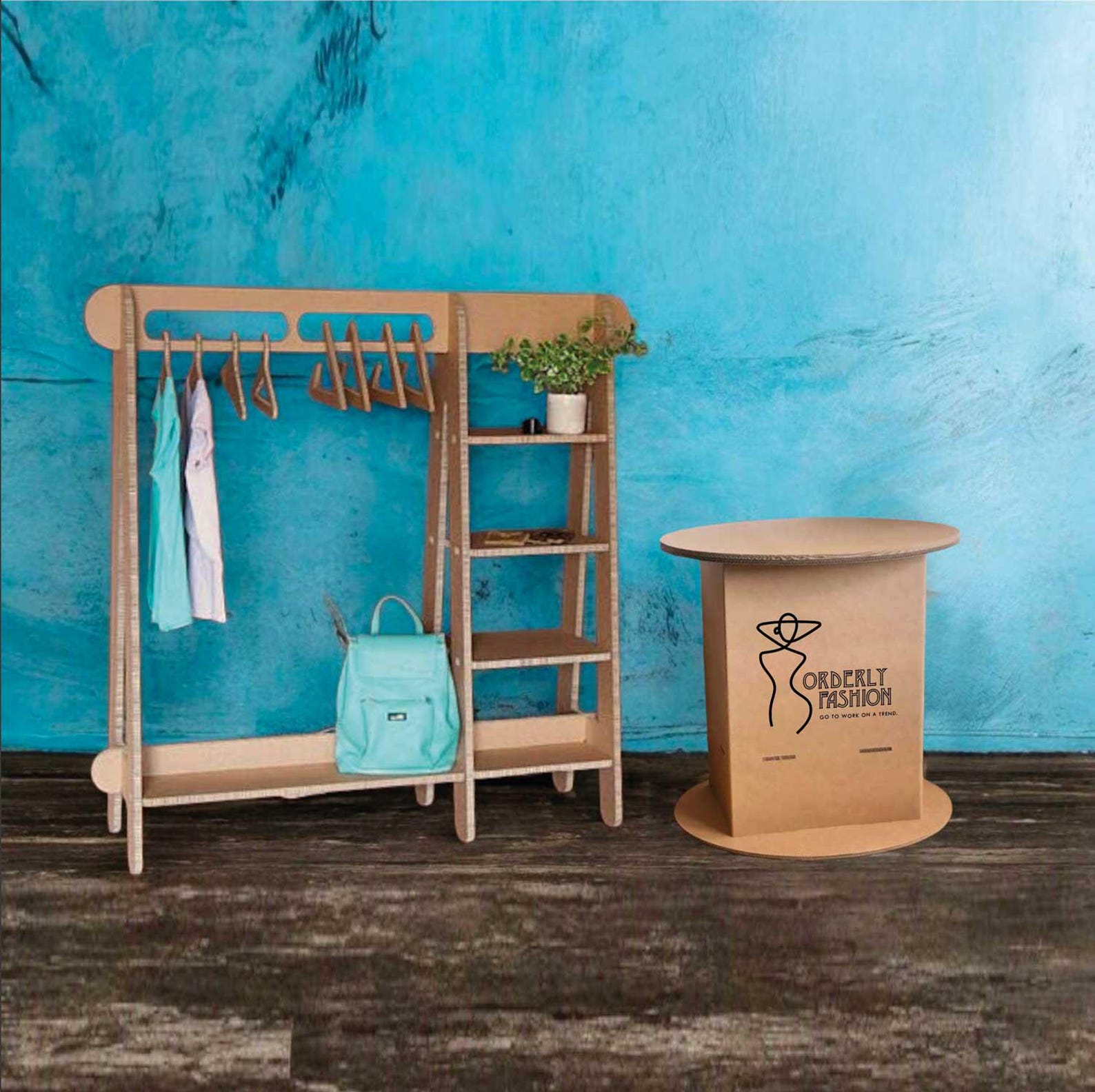 Sleek Round Cardboard Display Table With Branded Front -gift Wrapping ...
