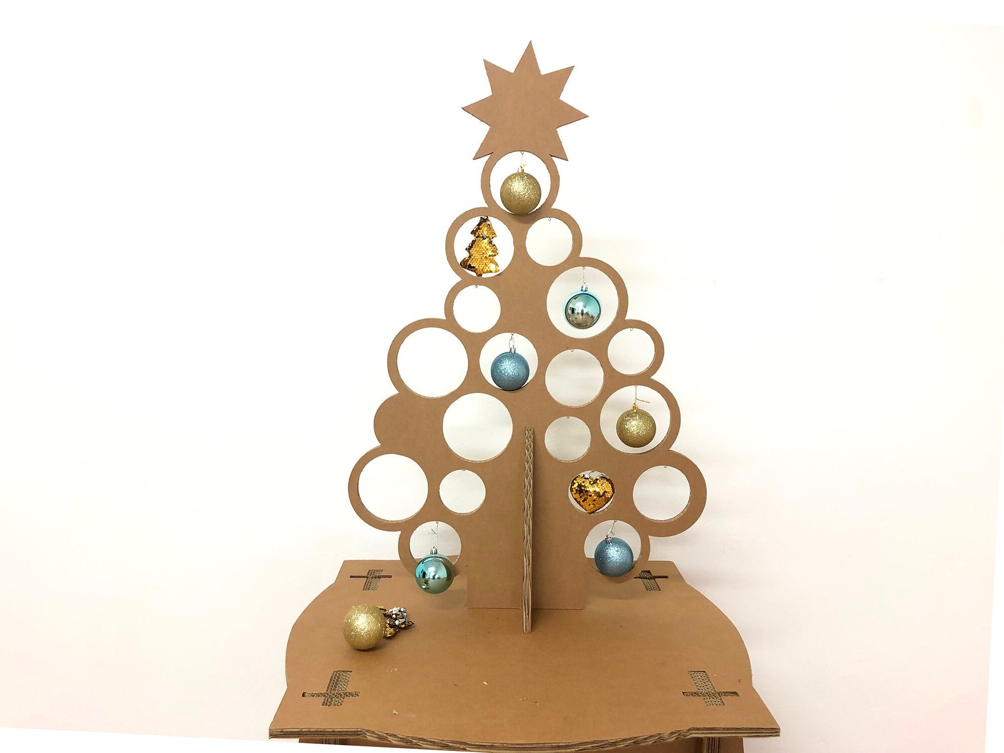 Arrepentimiento pelo plataforma Árbol de Navidad de cartón 1 metro Decoración de escaparate - Etsy México