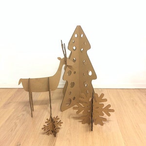 Set di 6 Fiocchi di neve di cartone, decorazioni natalizie per negozi, prodotti natalizi per eventi, oggettistica natalizia per vetrine