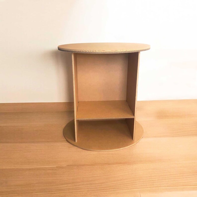 Cardboard Display Table Sleek Round Cardboard Display Table With Branded Front -gift Wrapping ...