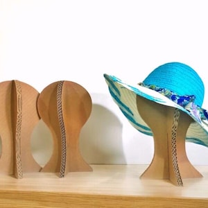 Cardboard Hat Stand | Sustainable Hat Display for Shop, Fair and Events | Sets of 3, 5, 10 or 20 | Lightweight & Recyclable