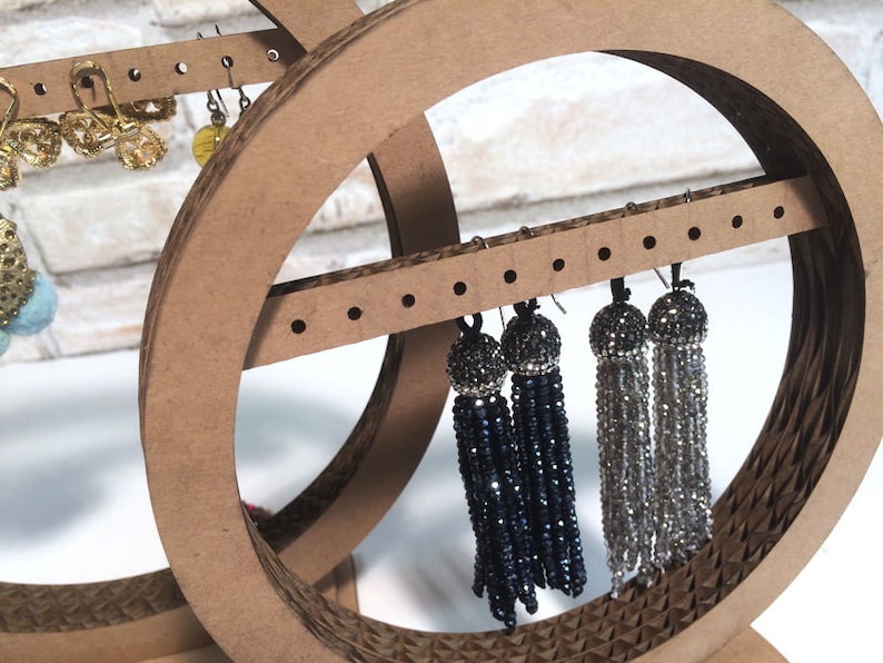 100 Cartellini Kraft Per Orecchini Con 100 Sacchetti Trasparenti - 9.9x7.9cm, Per Gioielli - Foto 2