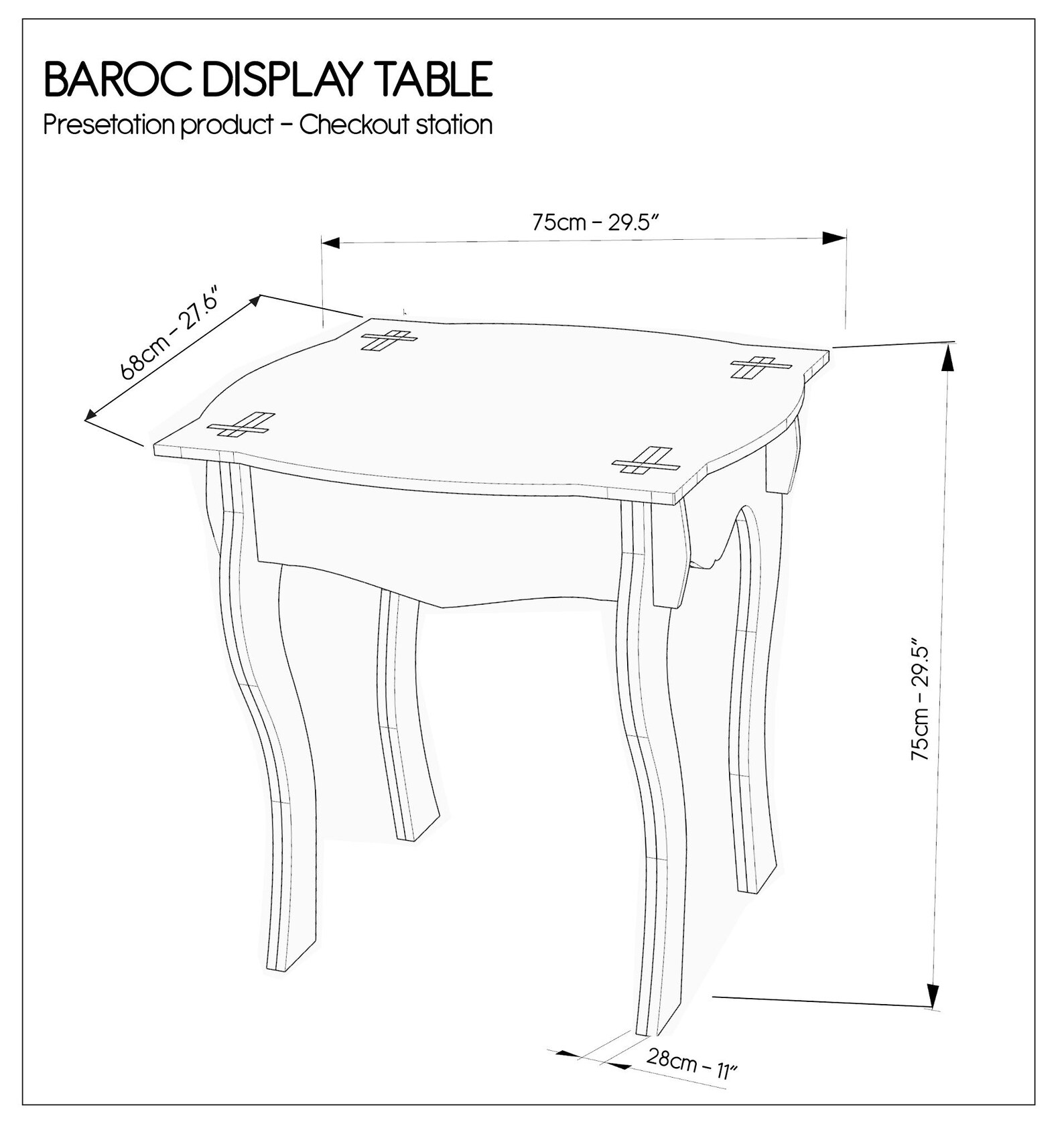 Cardboard Display Table Baroque Cardboard Display Table Foldable, Portable, for Trade Fairs and ...