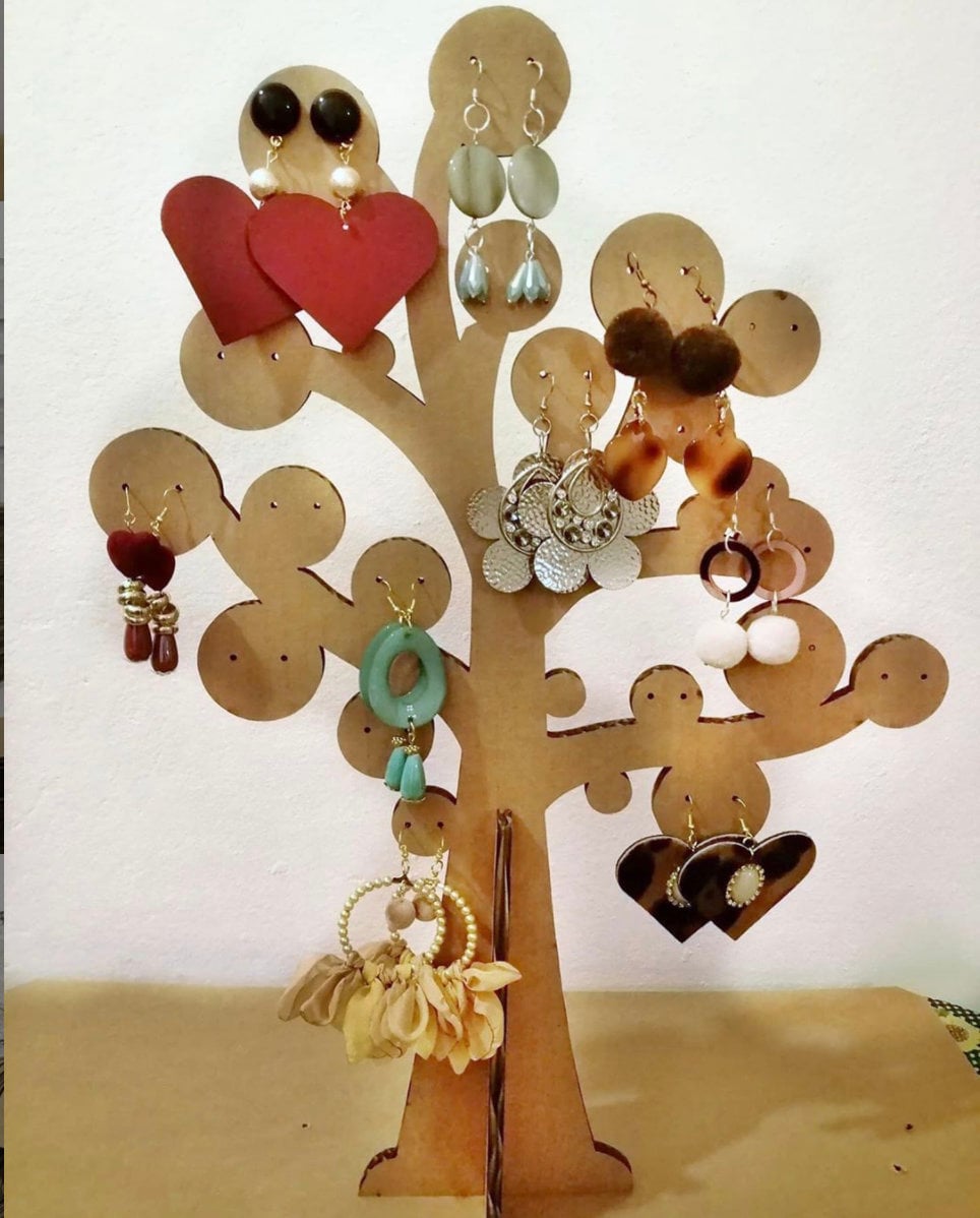 Cardboard Jewelry Tree Stand Jewelry Display Necklace Tree Etsy