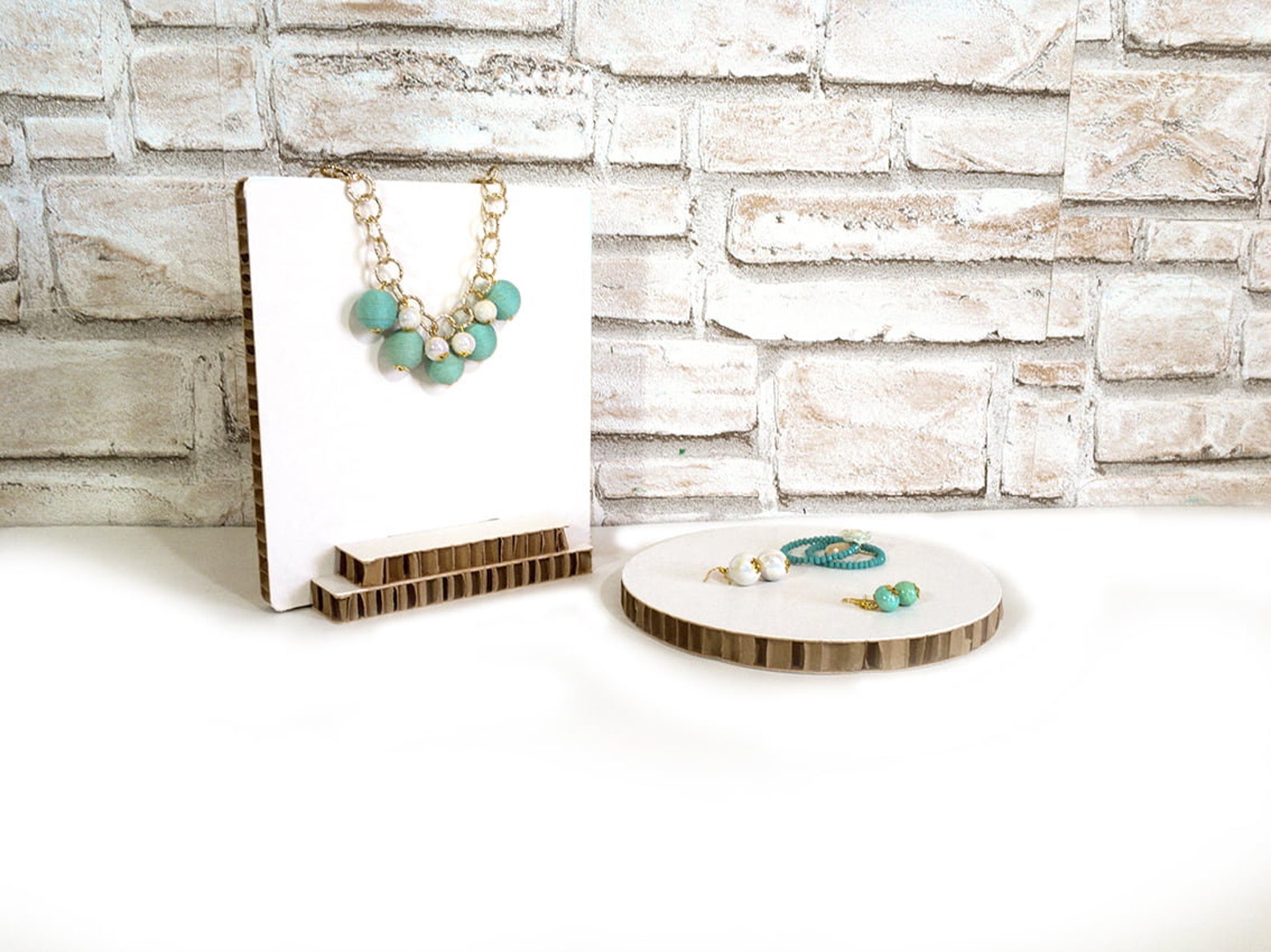 Set Cardboard Necklace Display and Jewelry Dish Jewelry Etsy