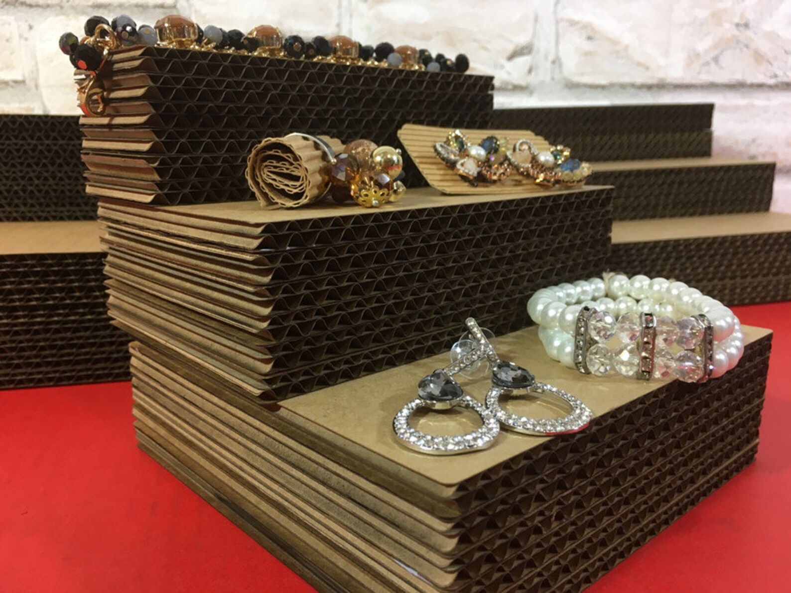 Display Riser Earring Holder Cardboard Display Shelf Etsy UK